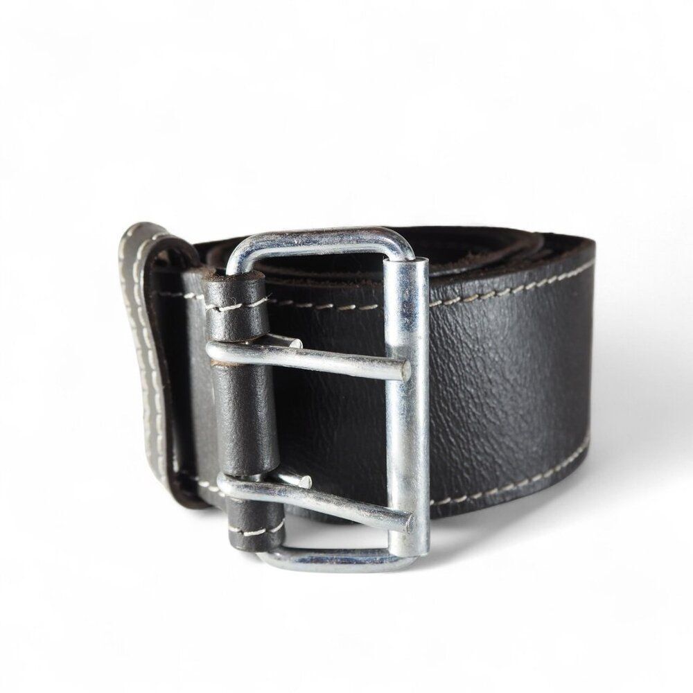 McGuire-Nicholas Men's 29"-46" Leather‎ Work Belt Black Adjustable OS